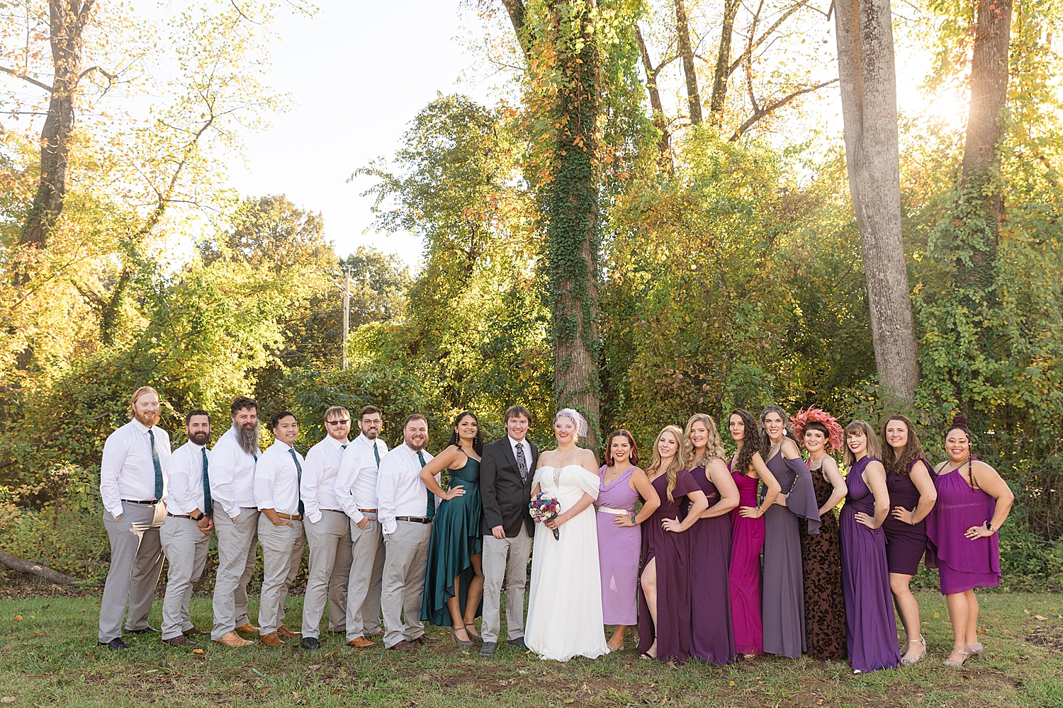 wedding party multicolored