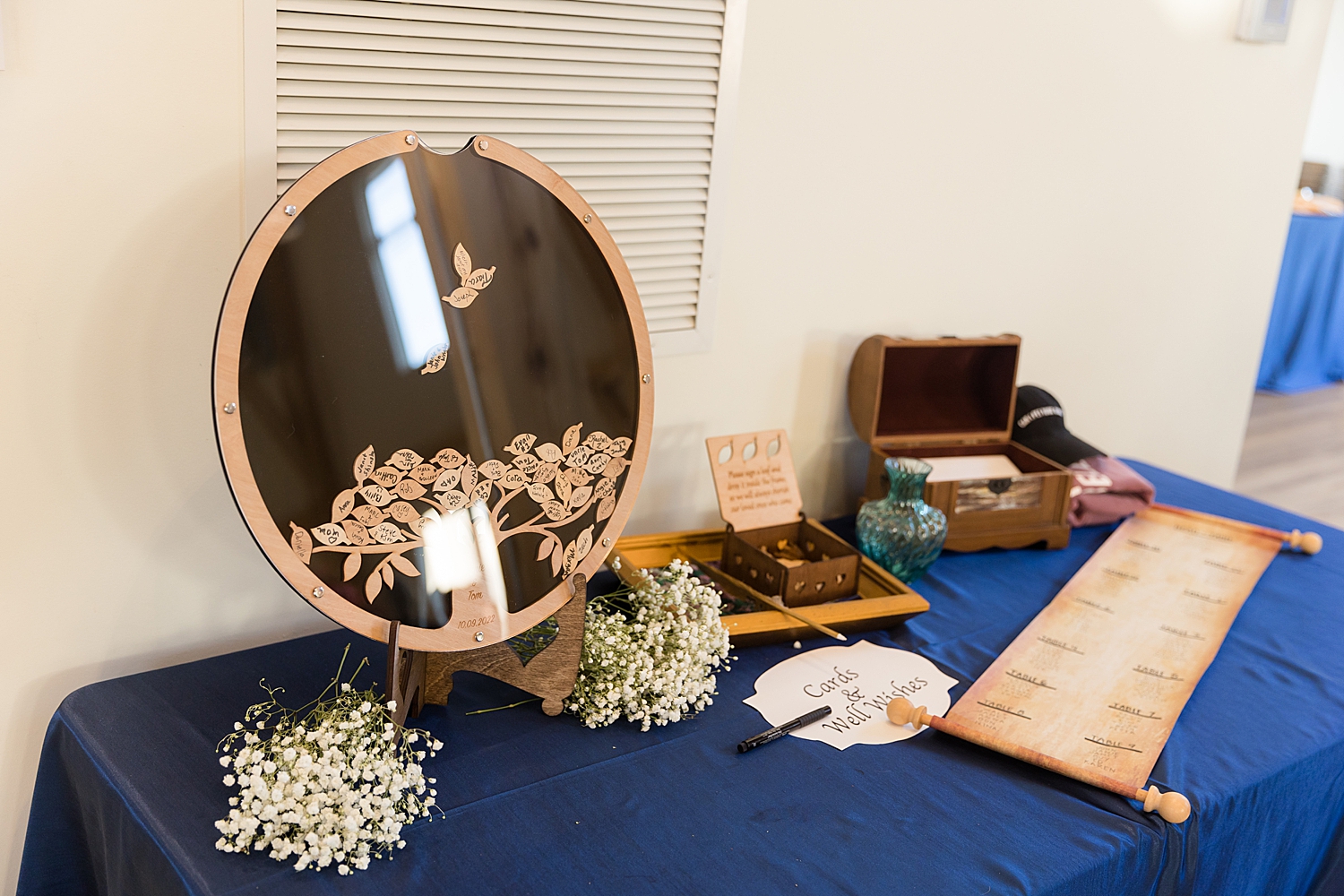 reception setup table