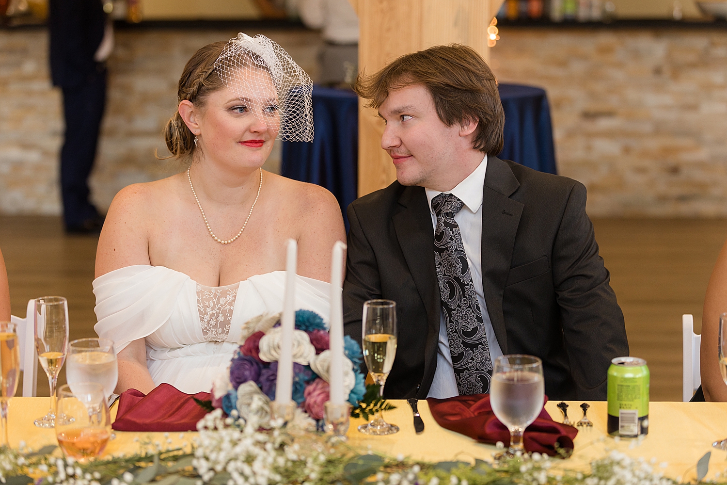 couple at sweetheart table