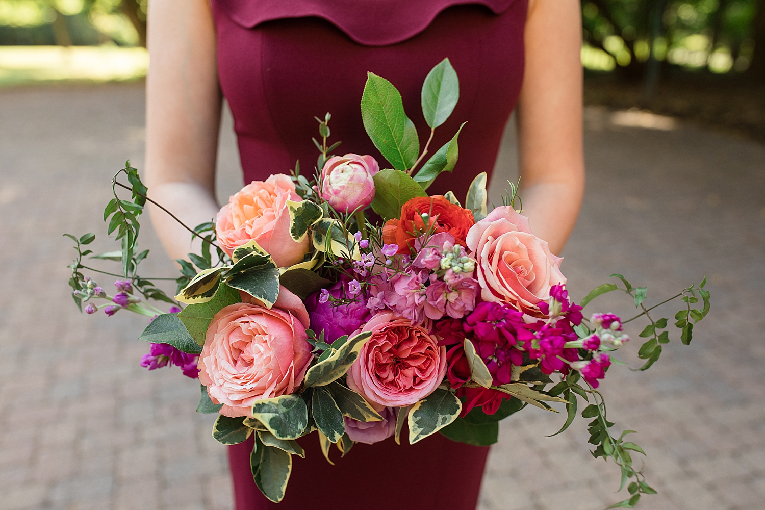 colorful pink, red, purple bouquet