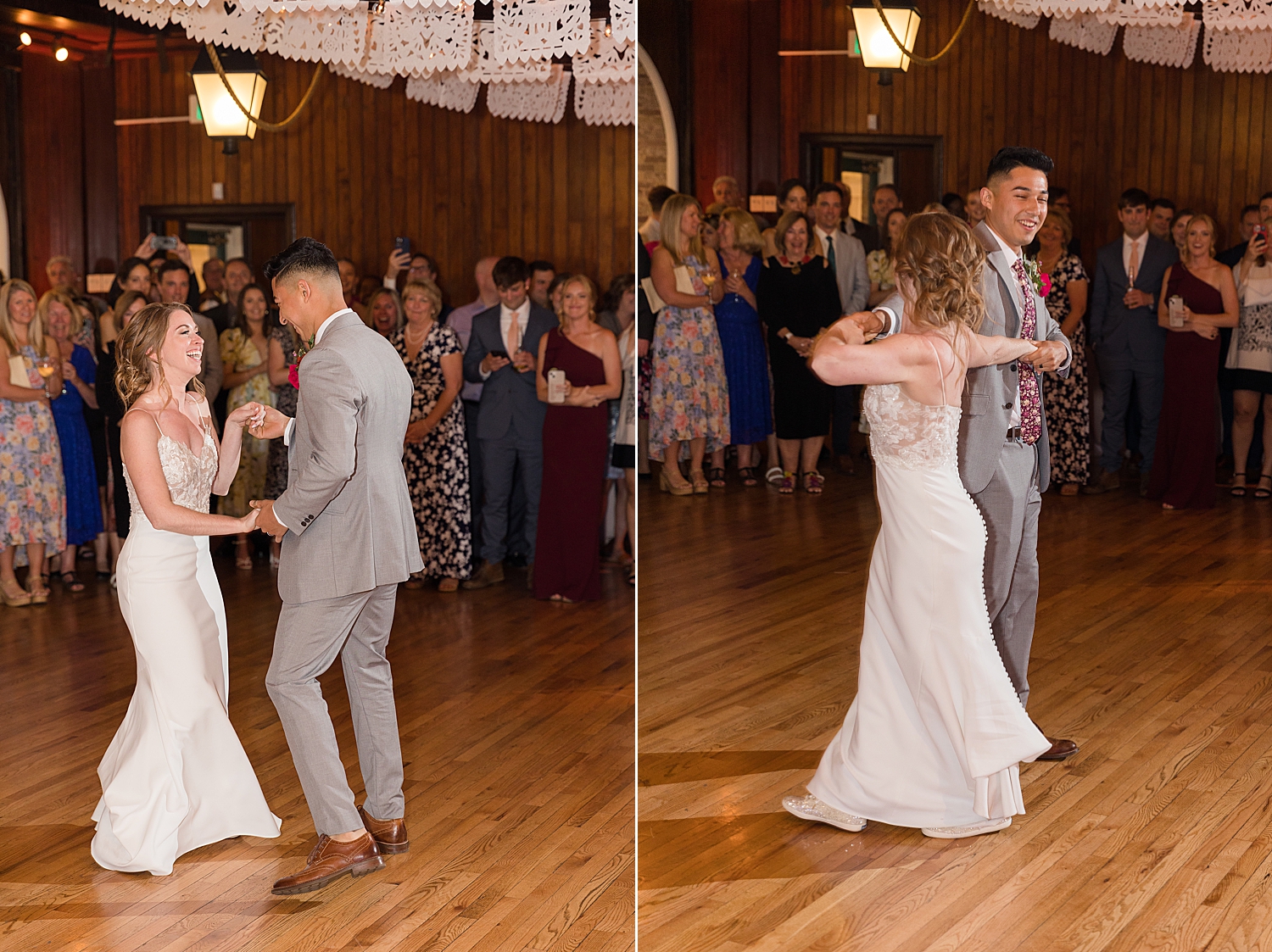 bride and groom first dance