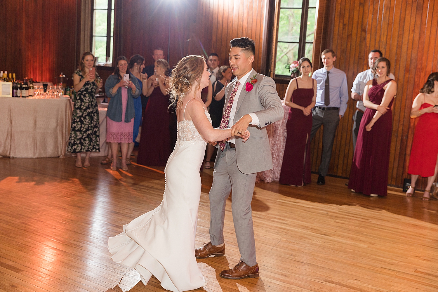 bride and groom first dance