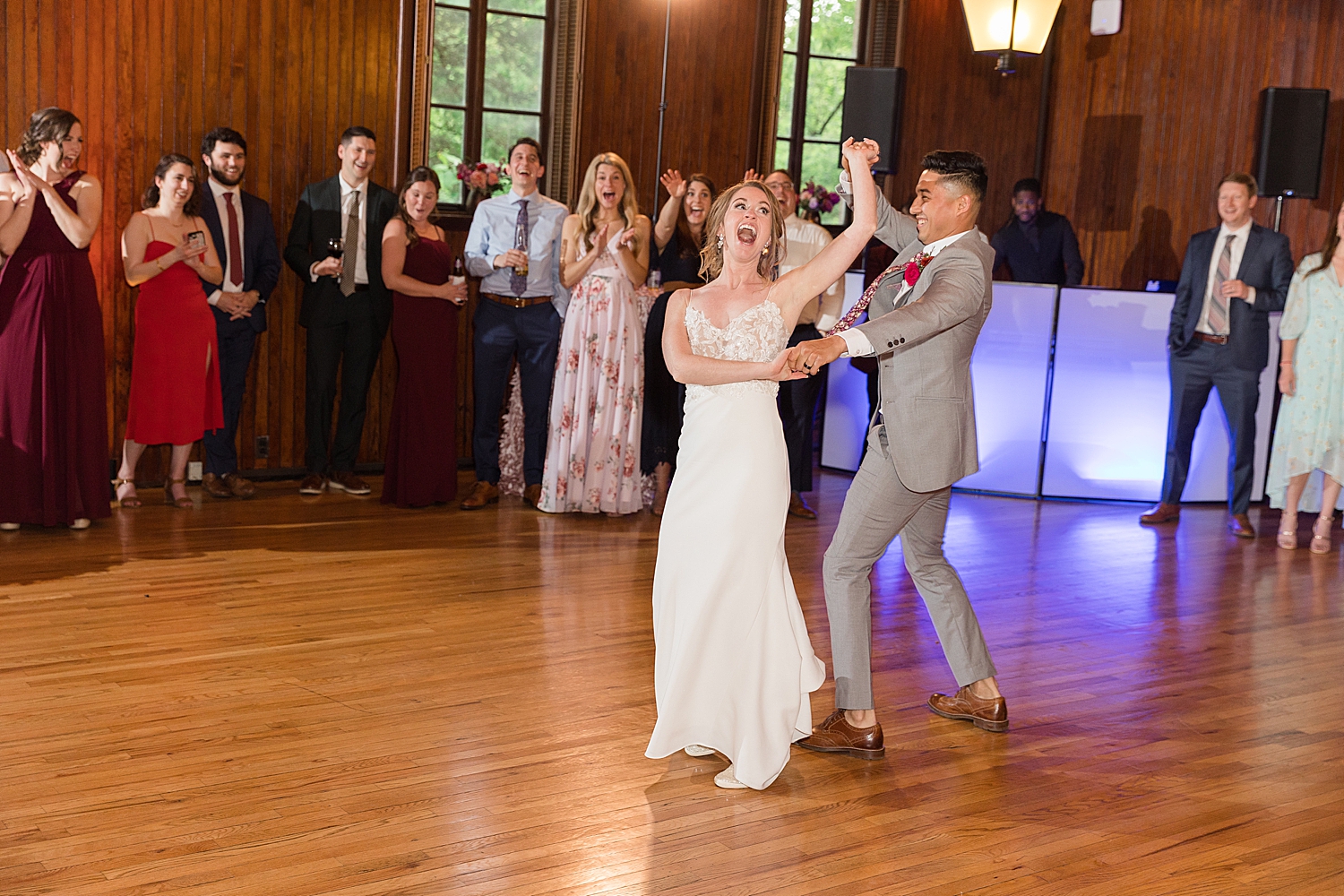 bride and groom first dance