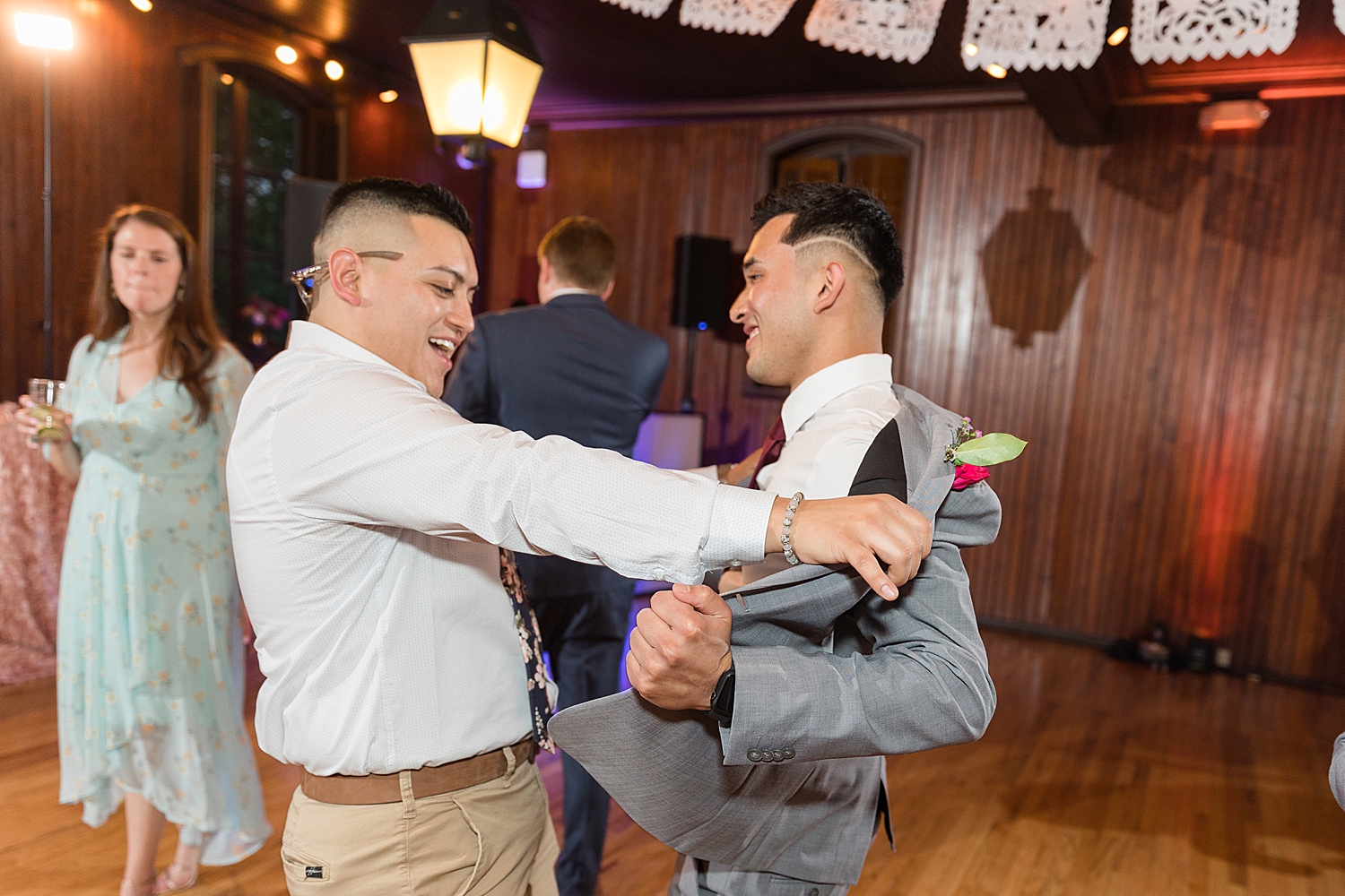 candid guests dancing