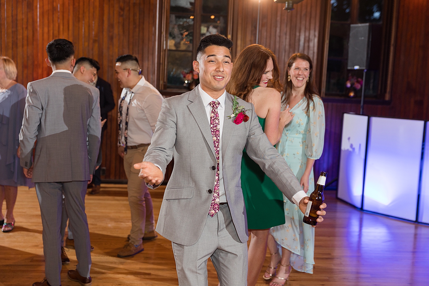 candid guests dancing