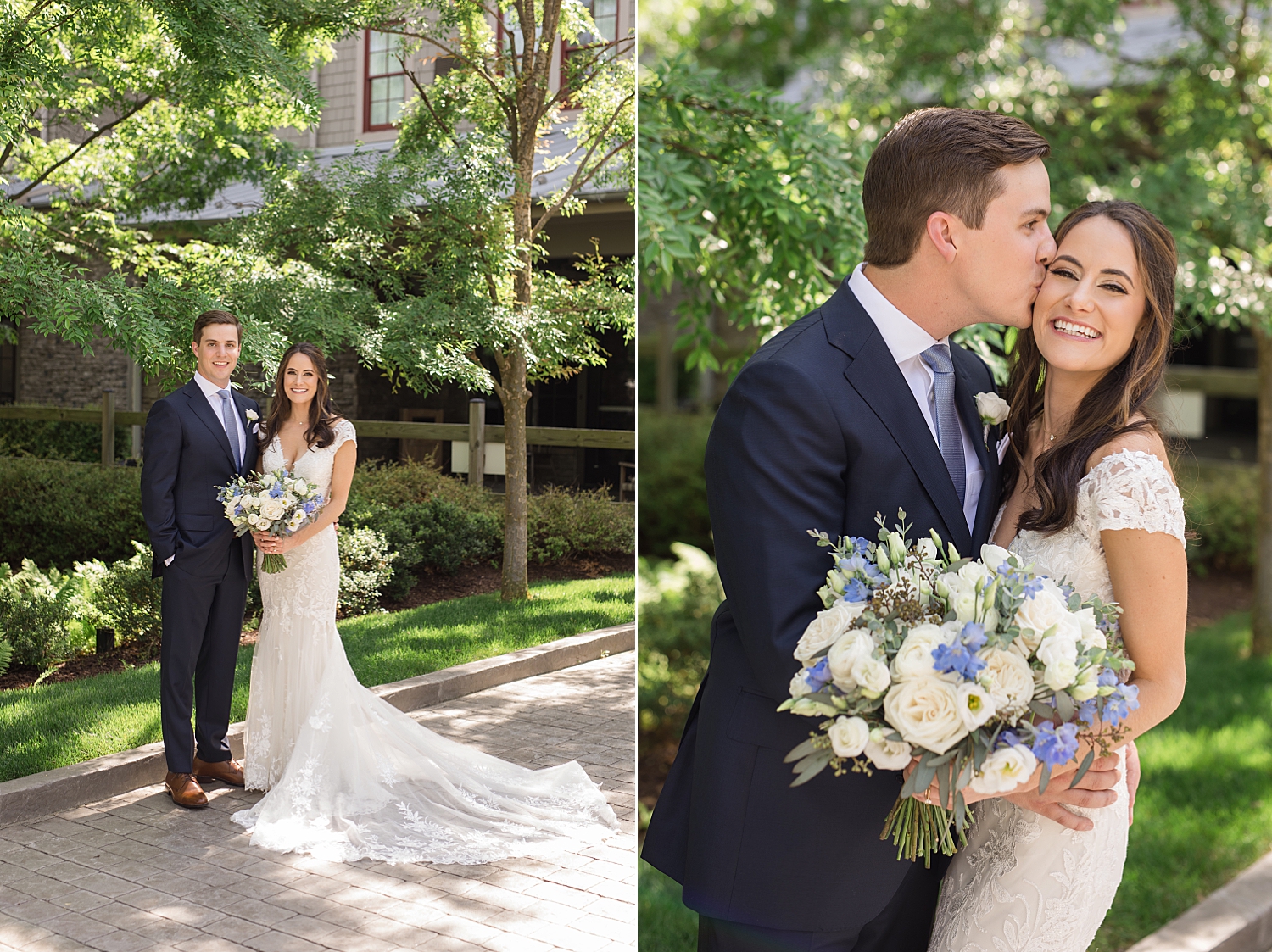 couple portrait in chesapeake bay beach club inn courtyard