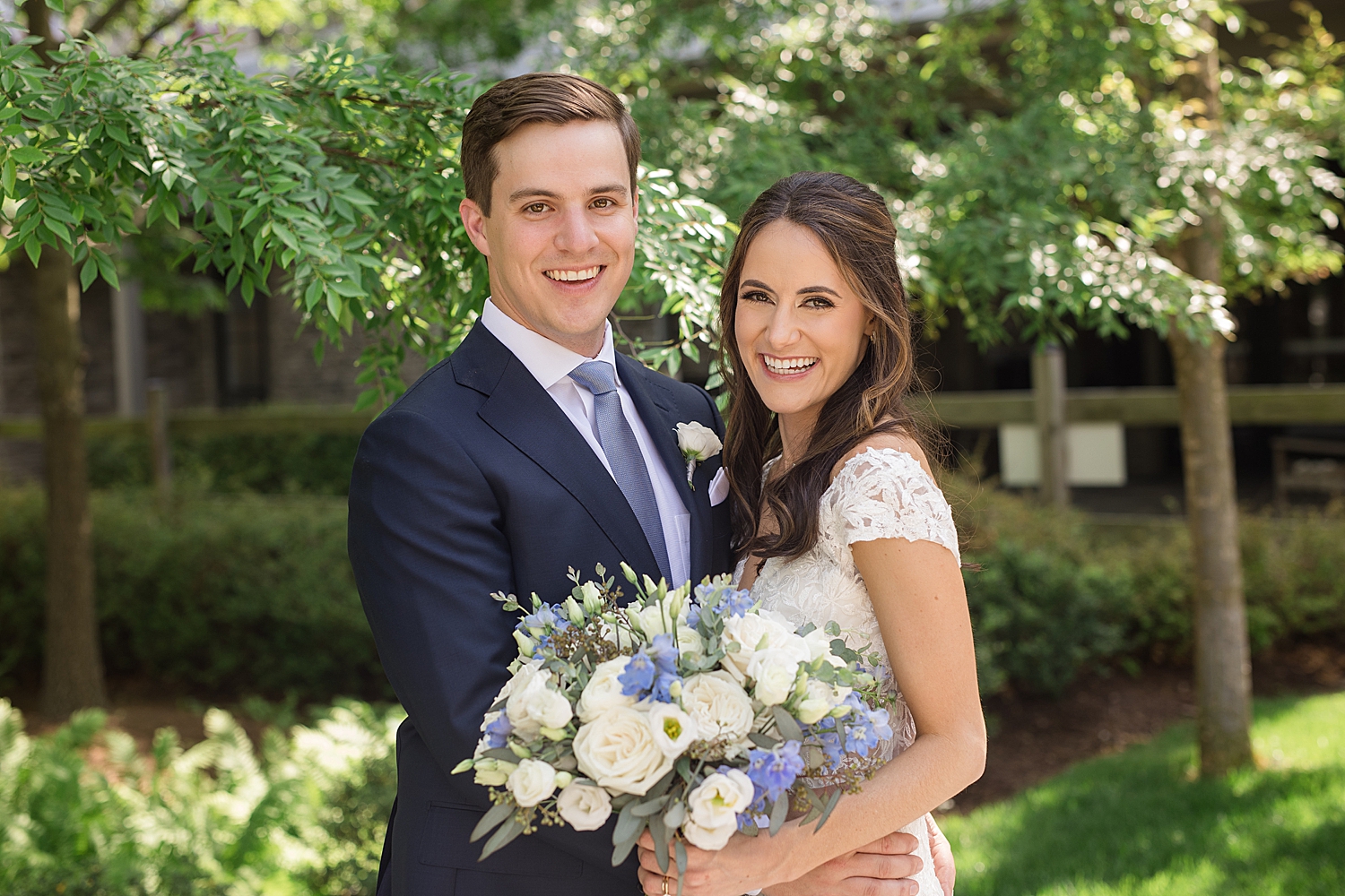 couple portrait in chesapeake bay beach club inn courtyard