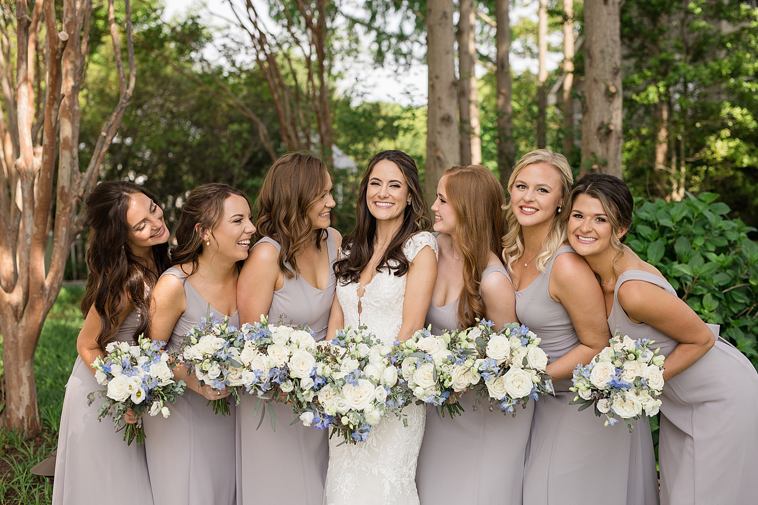 bride and bridesmaids portrait