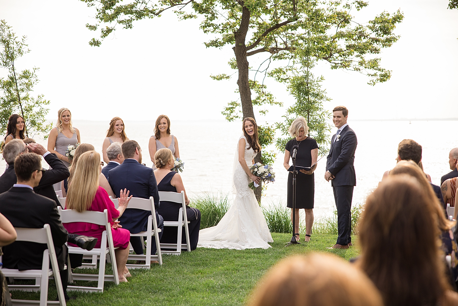 wedding ceremony overlooking chesapeake bay