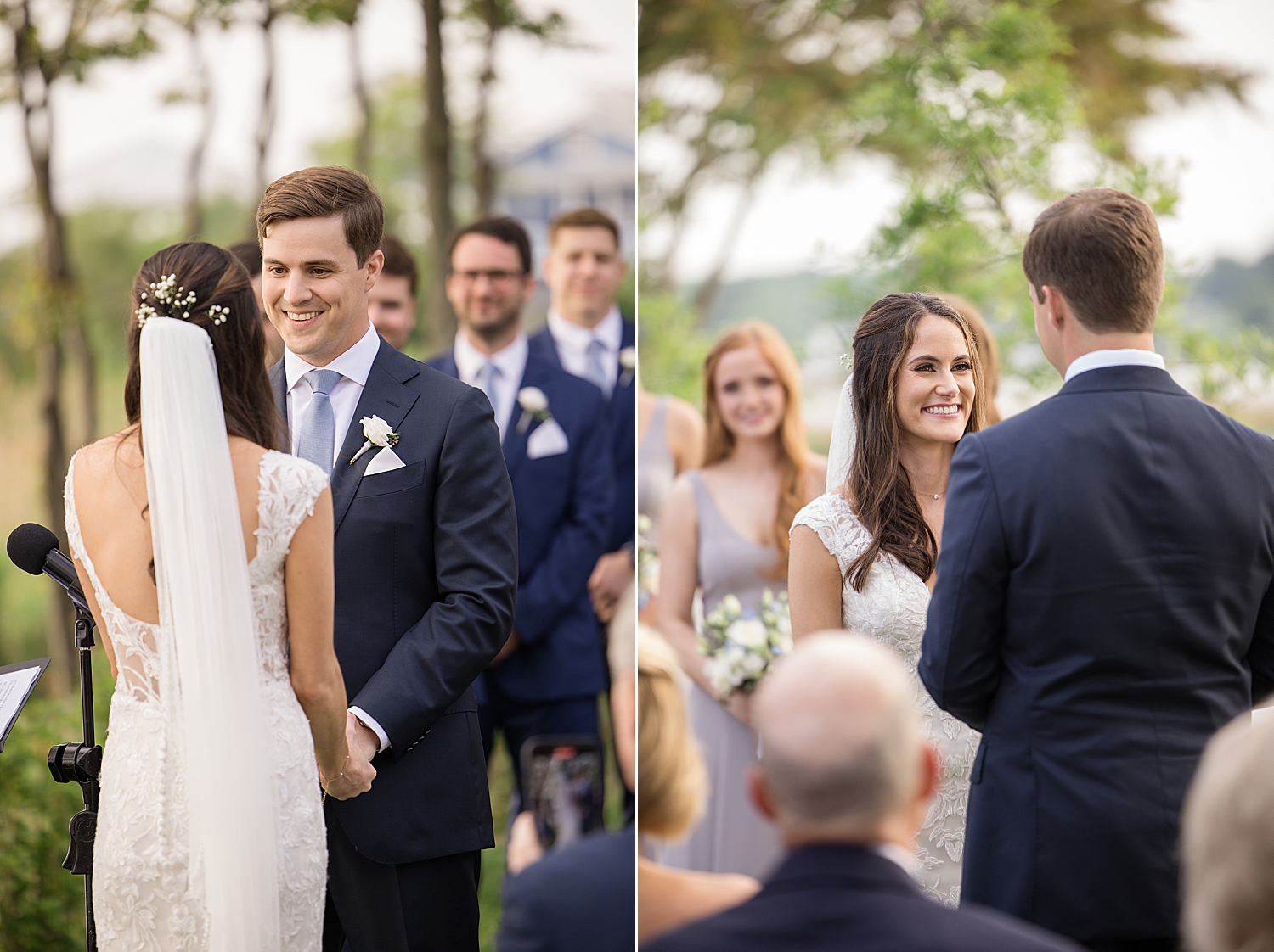 wedding ceremony overlooking chesapeake bay