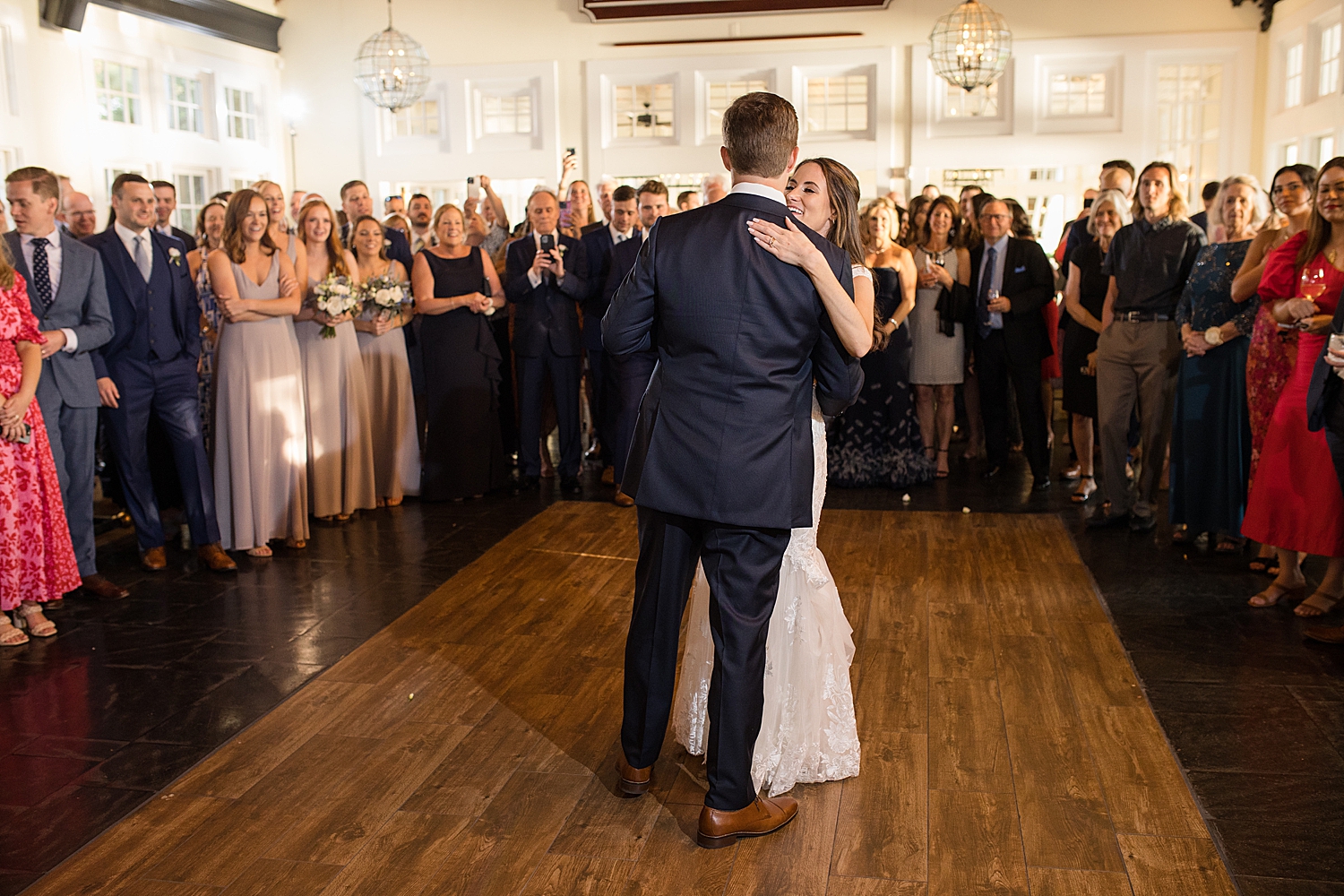 bride and groom first dance