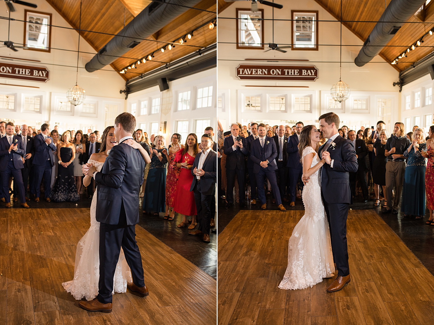 bride and groom first dance