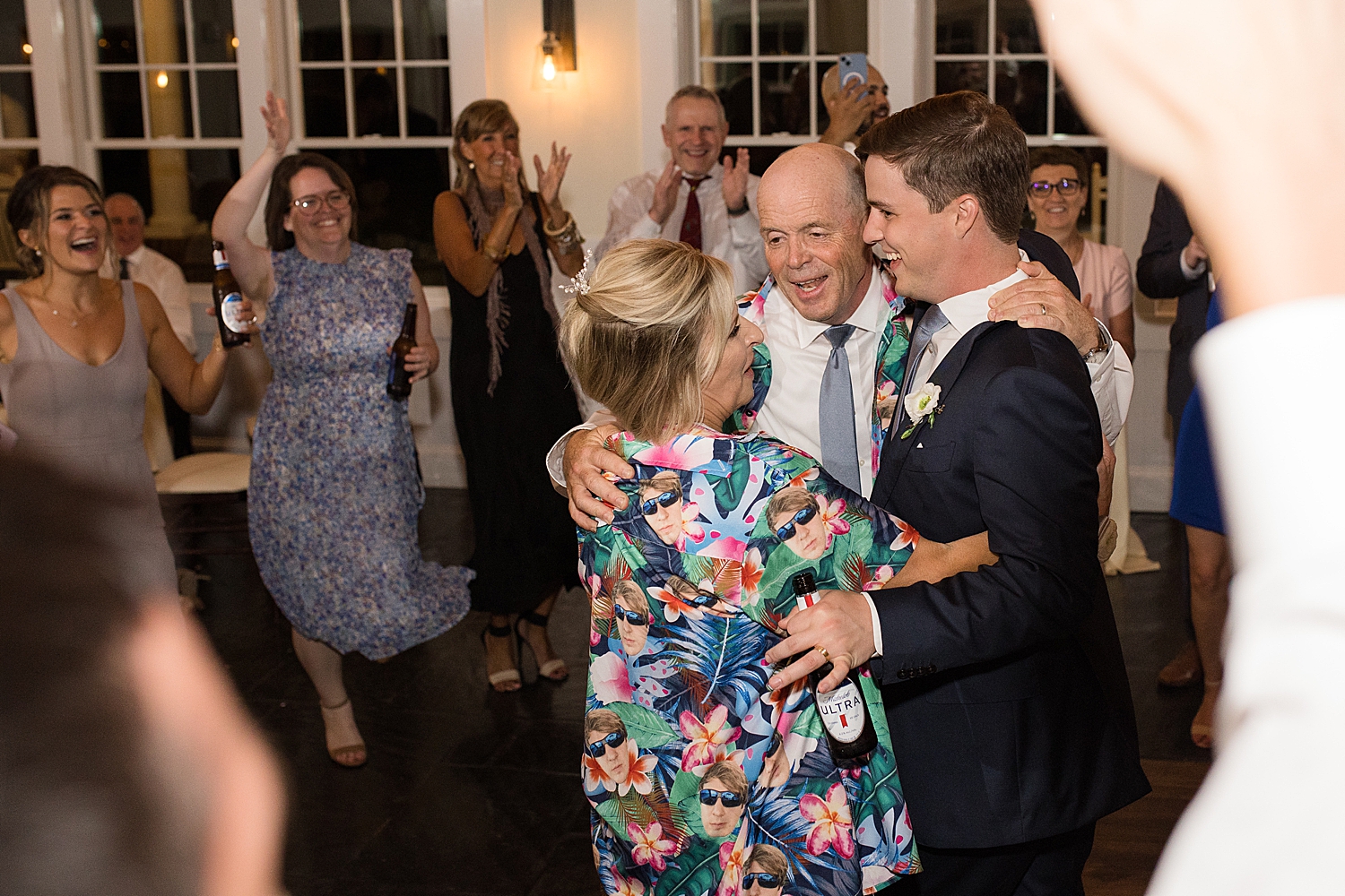 candid guests dancing