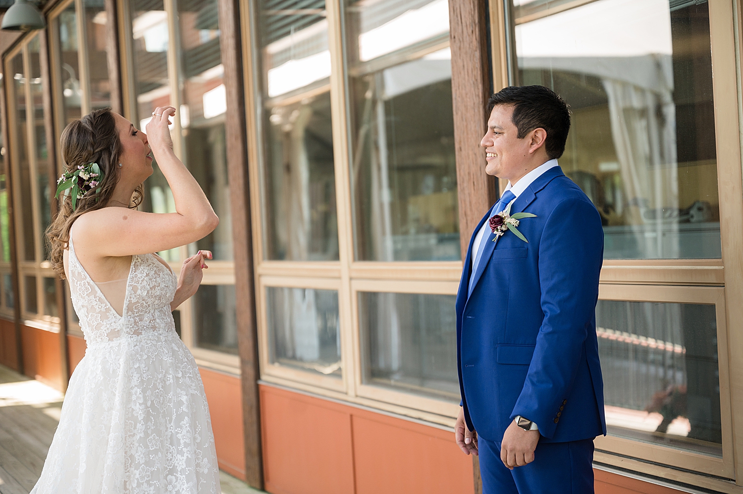 first look at chesapeake bay foundation bride crying