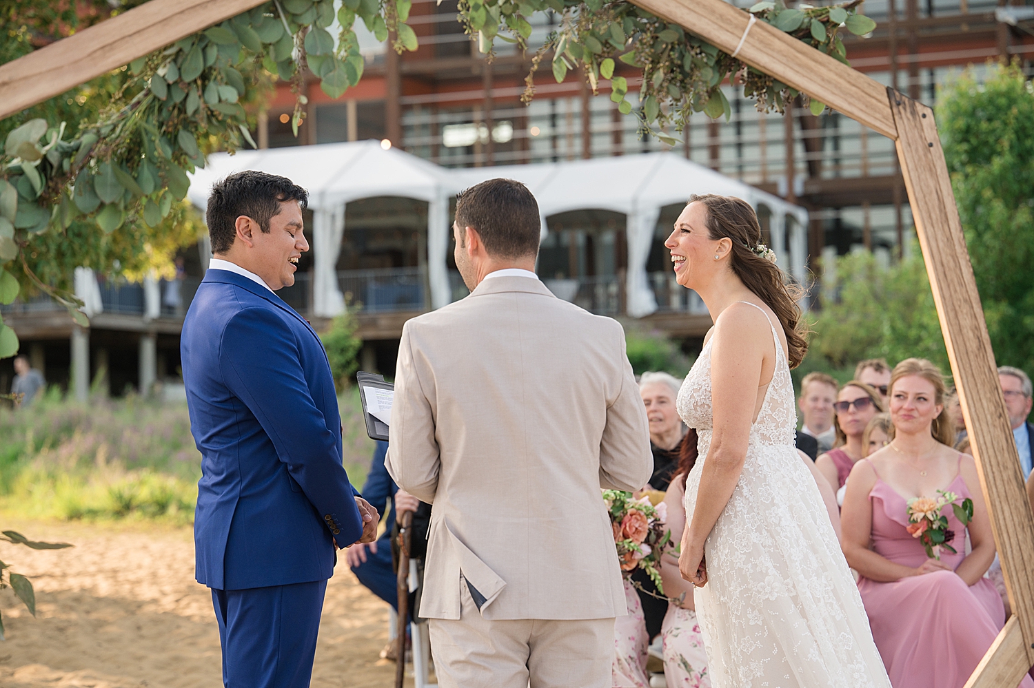 bride and groom during ceremony