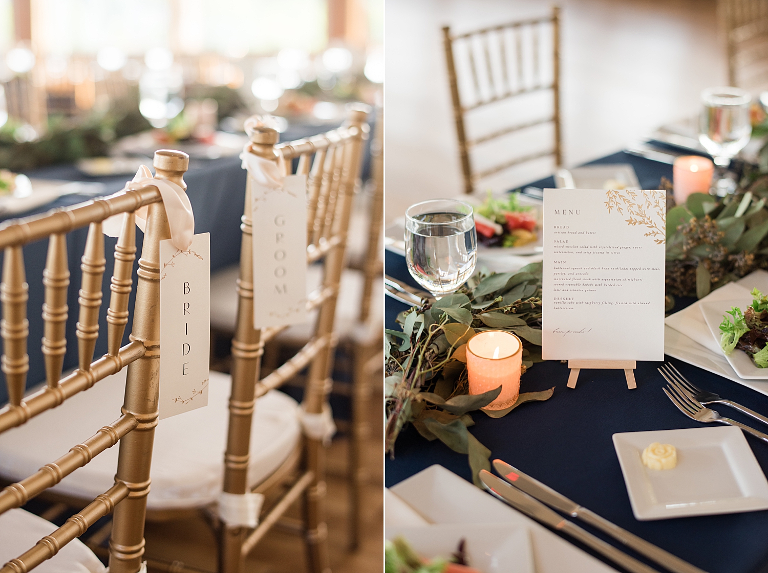 navy table details