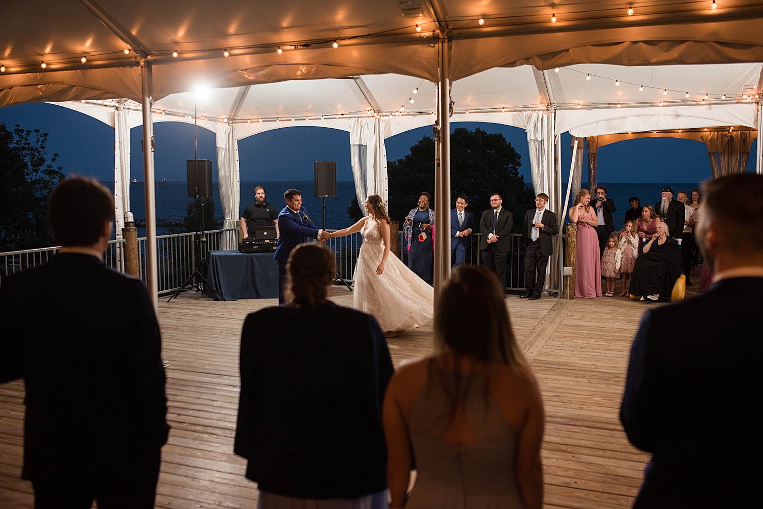 bride and groom first dance