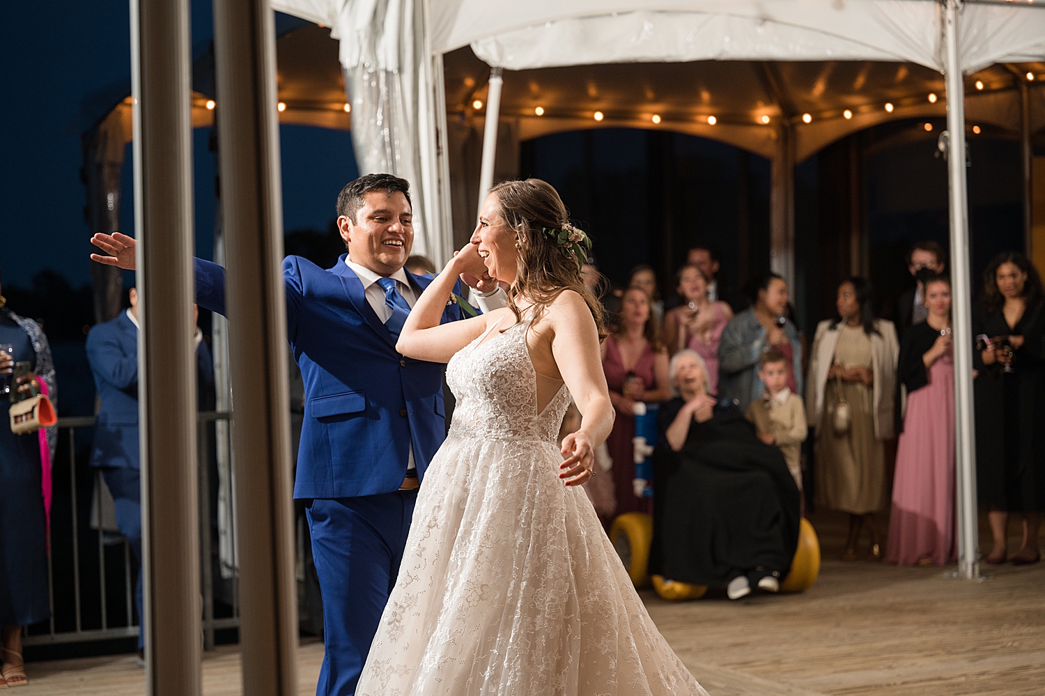 bride and groom first dance