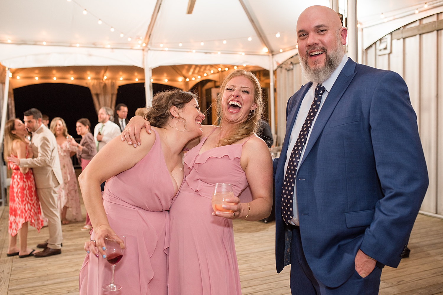 candid guests dancing