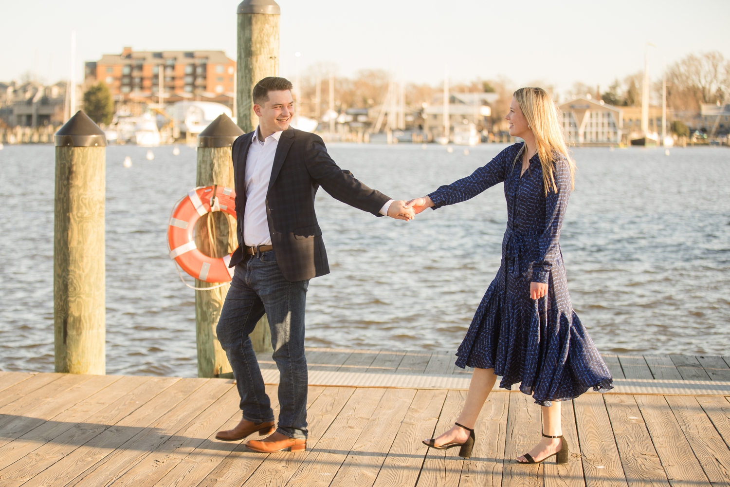 City Dock Ego Alley Annapolis engagement photographer 