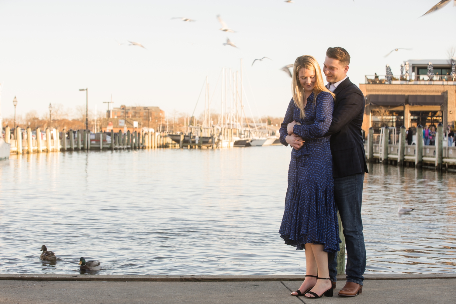 City Dock Ego Alley Annapolis engagement photographer 