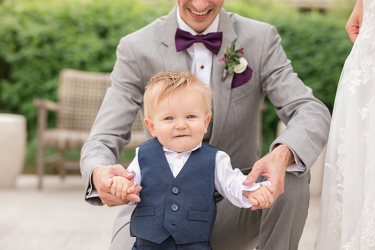 groom with son