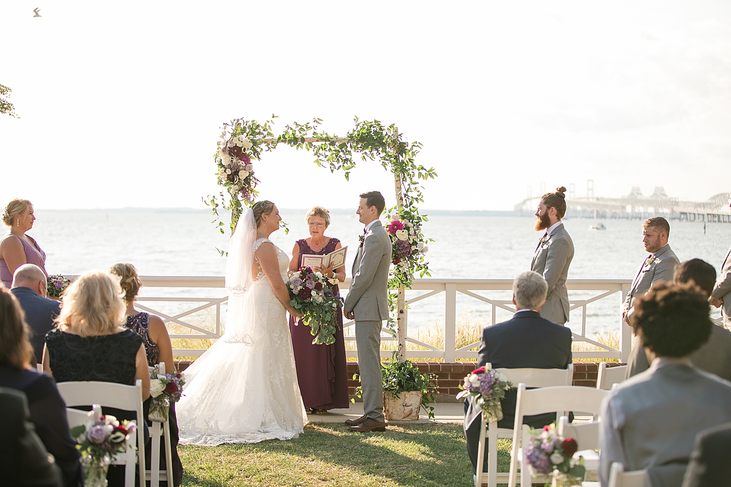 outdoor ceremony on the chesapeake bay