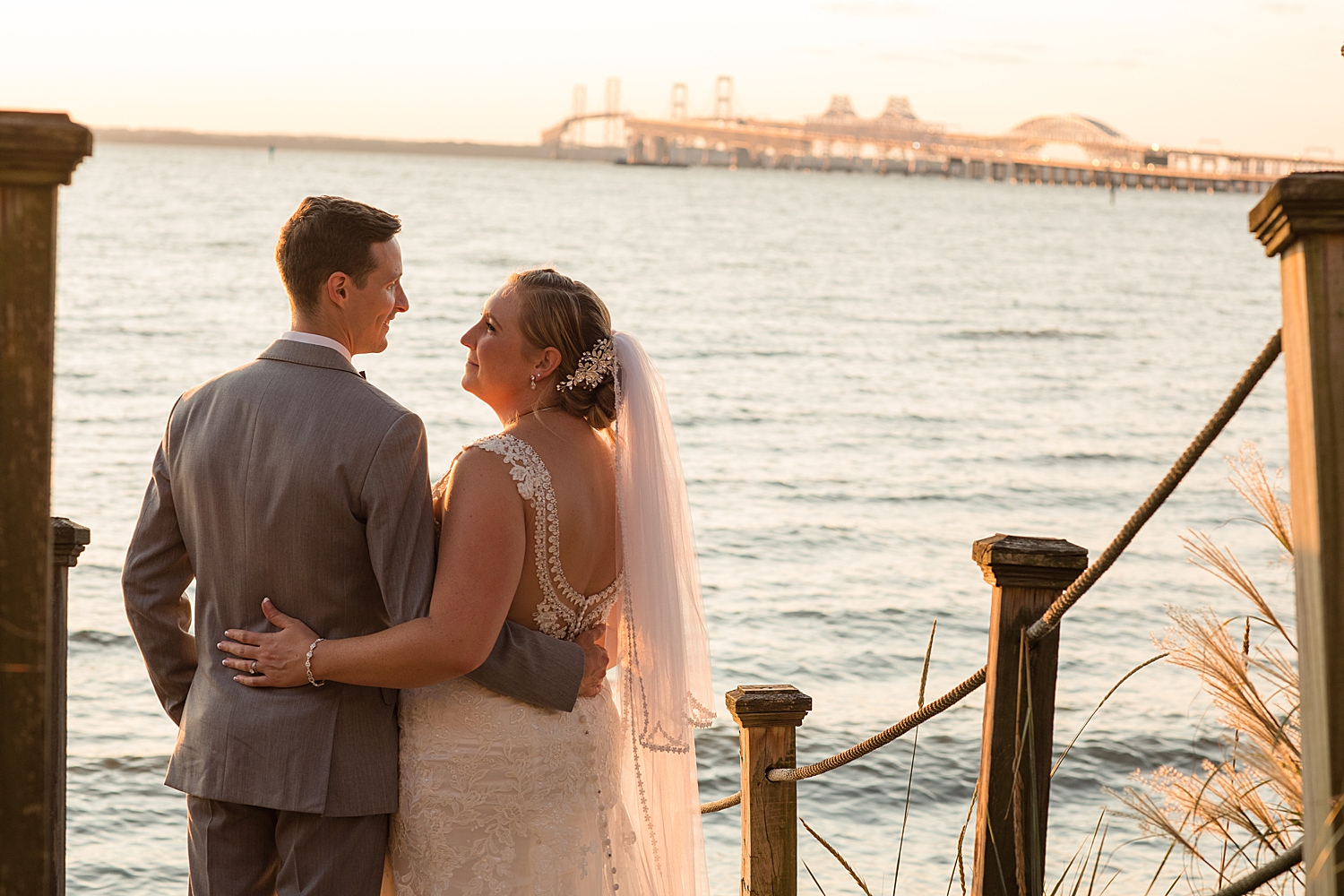 couple portrait on beach at sunset