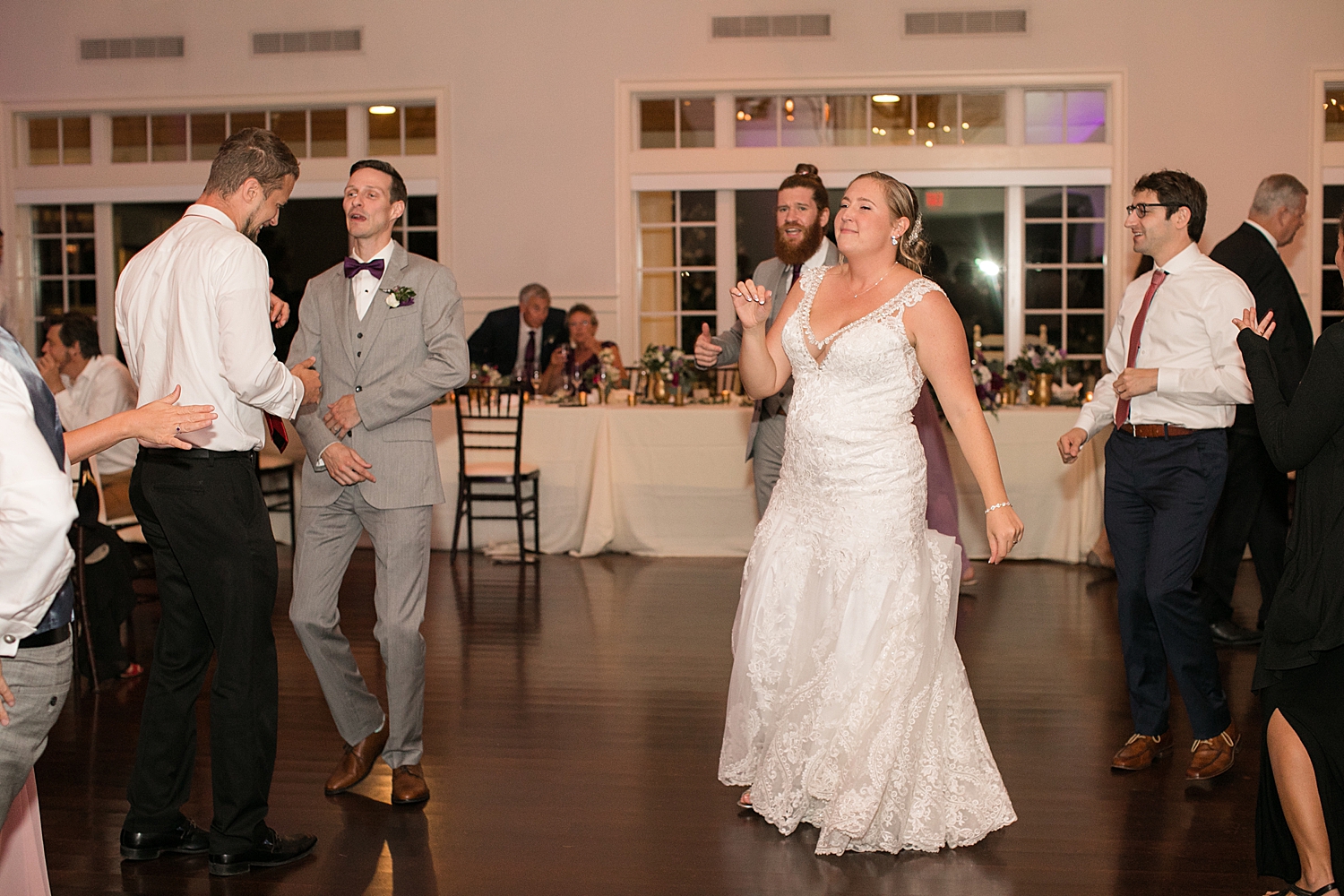 candid guests dancing ballroom