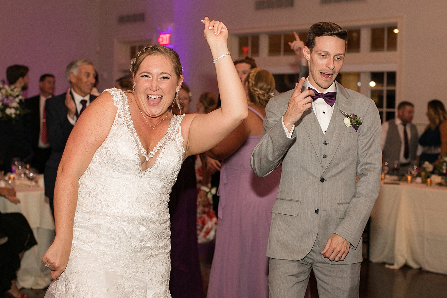 candid guests dancing ballroom