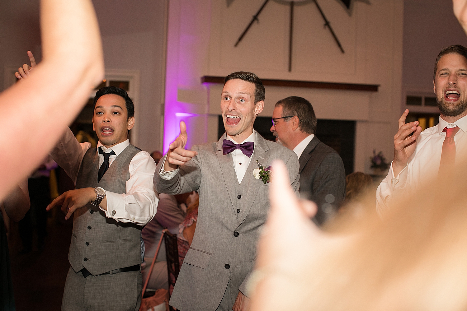 candid guests dancing ballroom