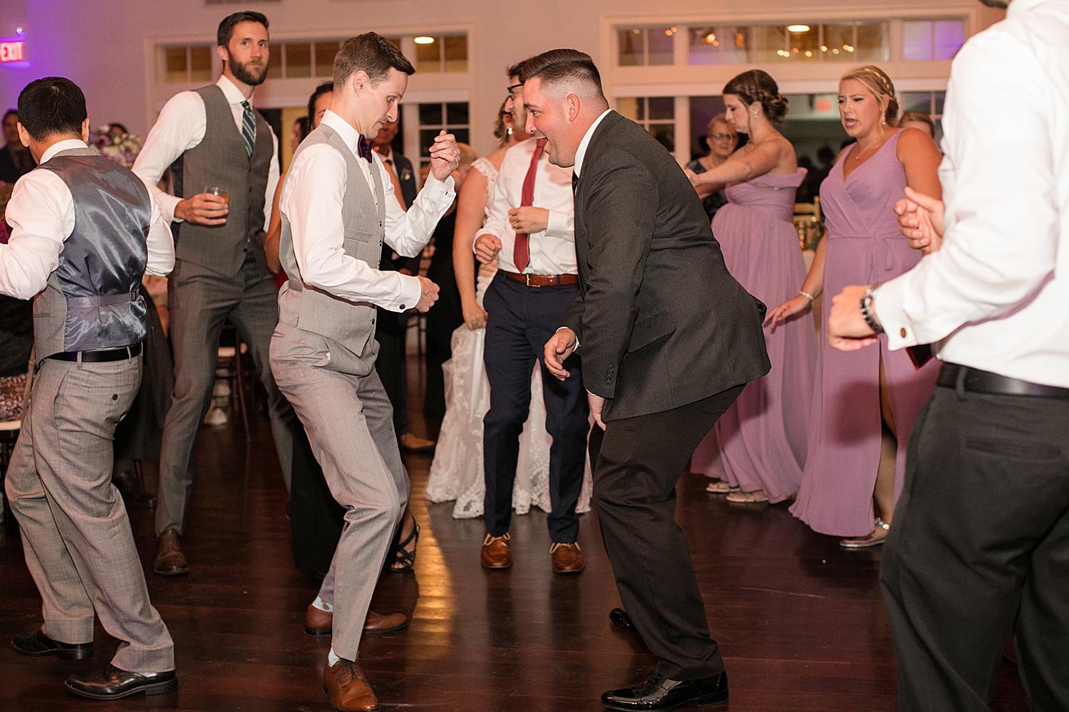 candid guests dancing ballroom