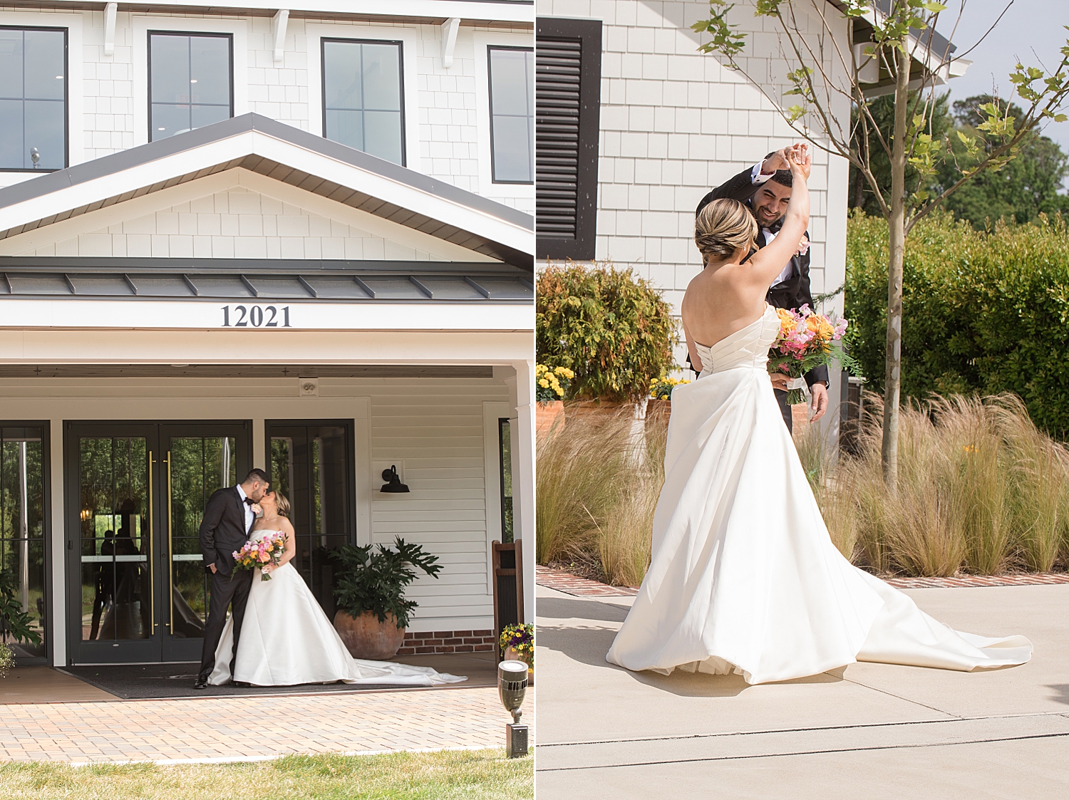 bride and groom couple portrait spin