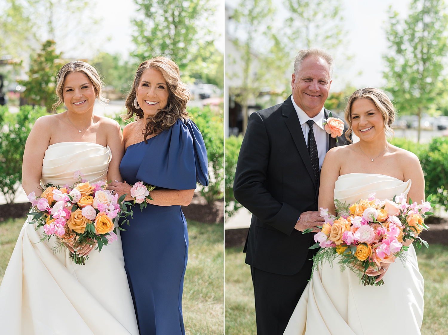 bride with each parent