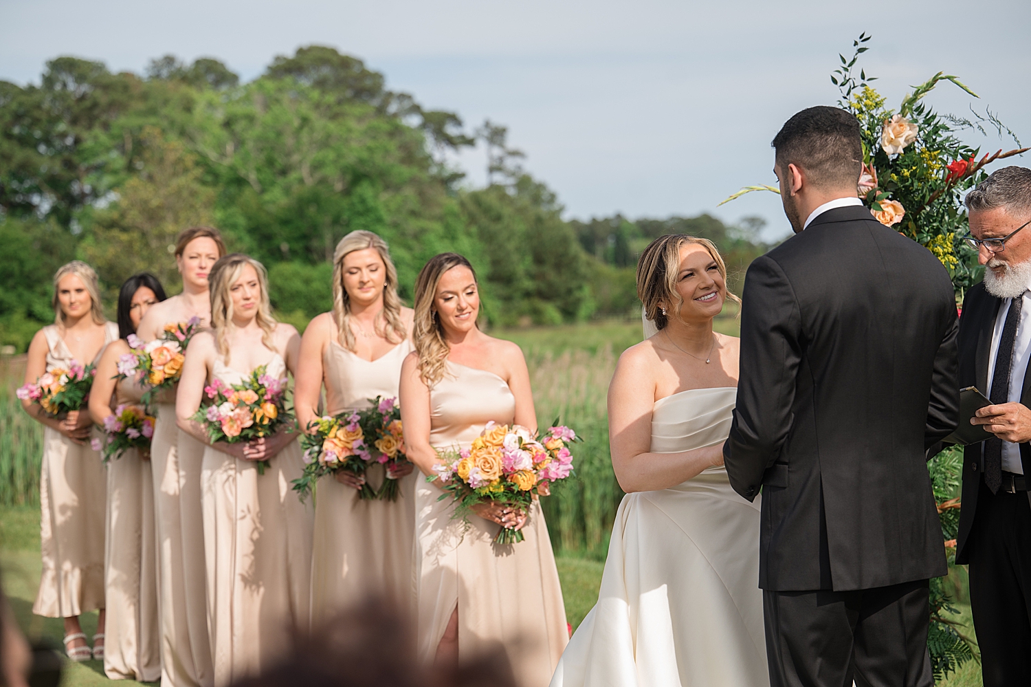 ceremony outdoors in green field