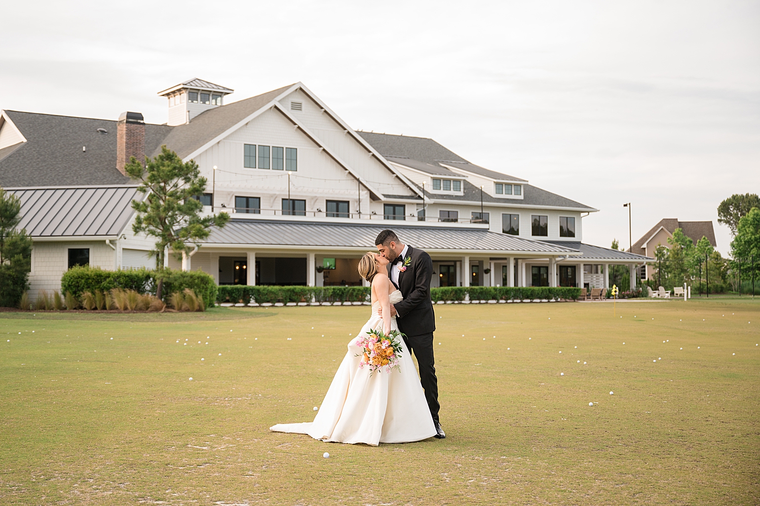 couple portrait at sunset bayside resort