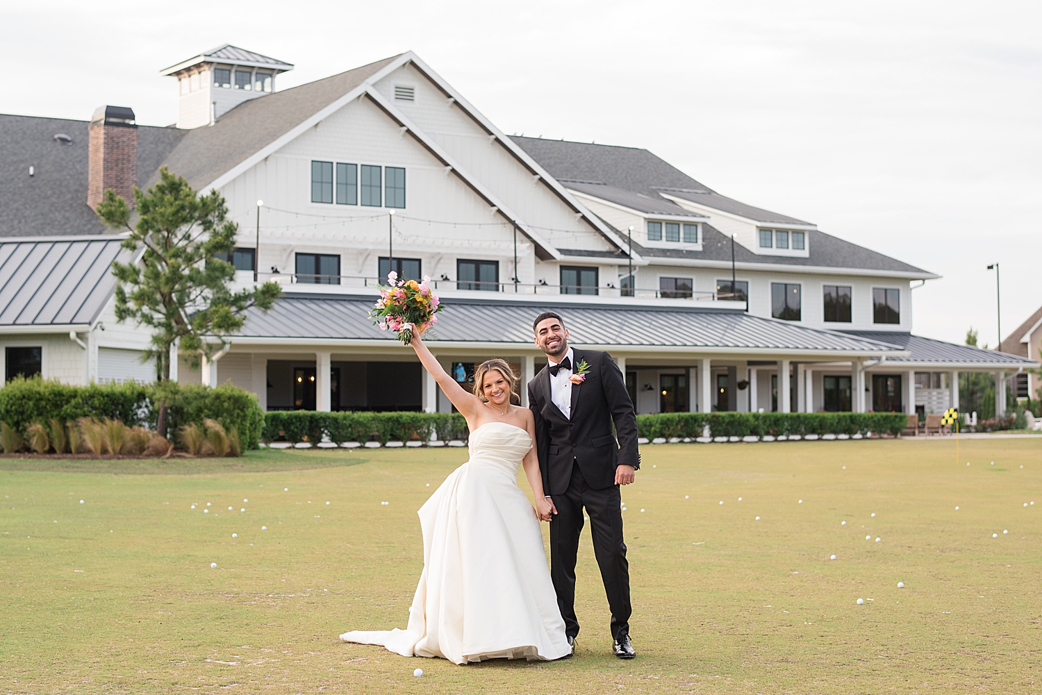 couple portrait at sunset bayside resort