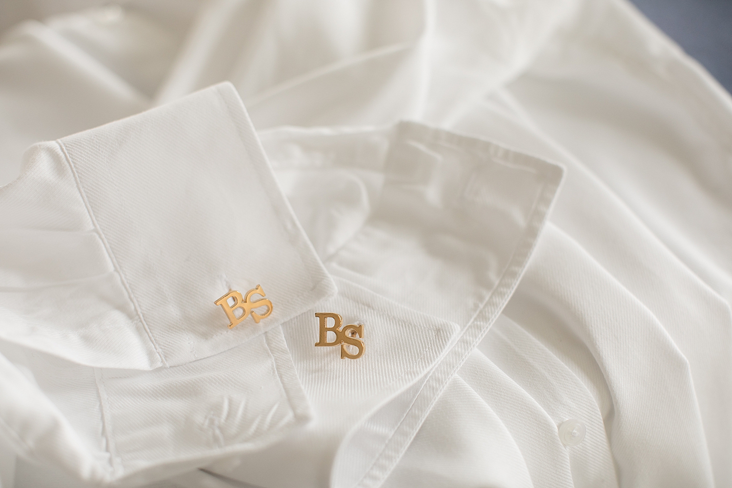 custom cufflinks, couple initials in gold