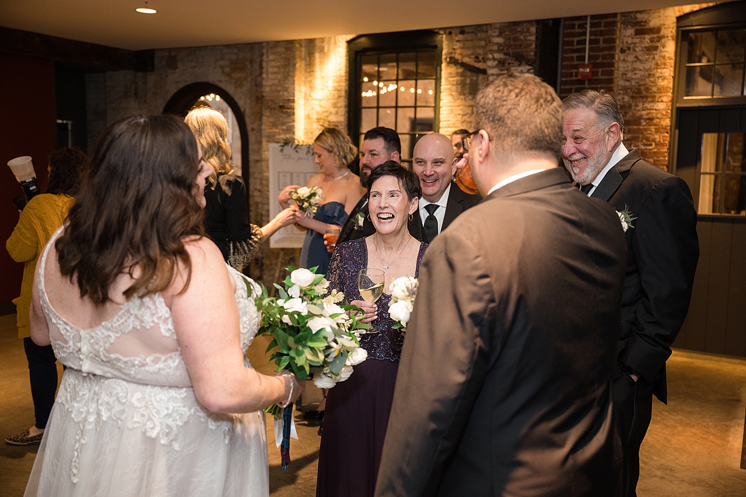 guests celebrating after ceremony