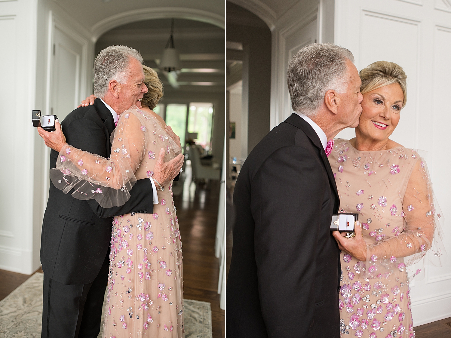 bride and groom embrace