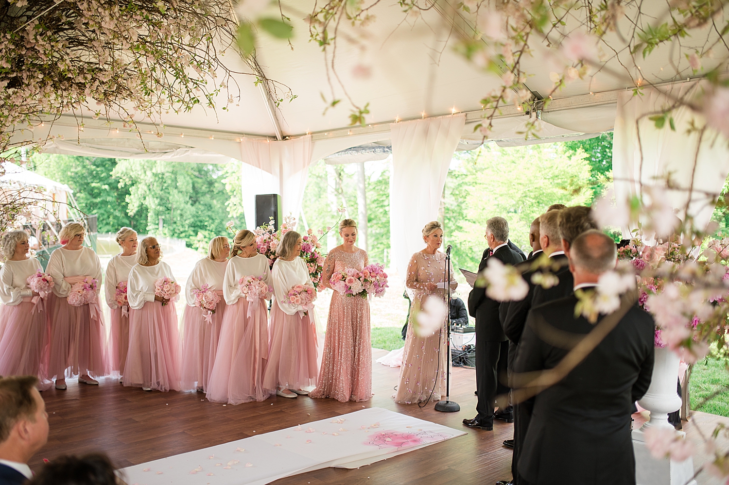 wide shot of ceremony