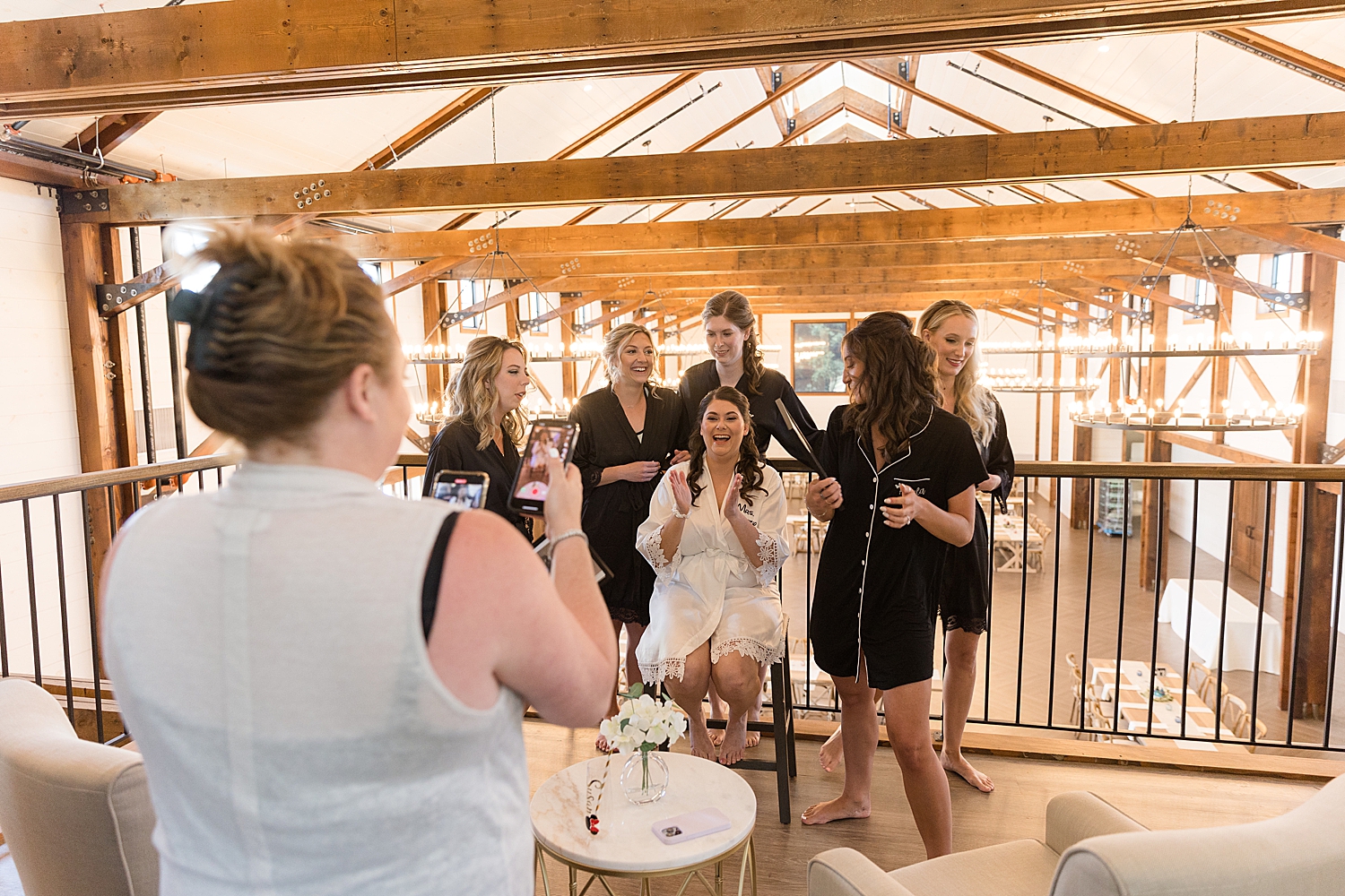 bridesmaids photo in robes