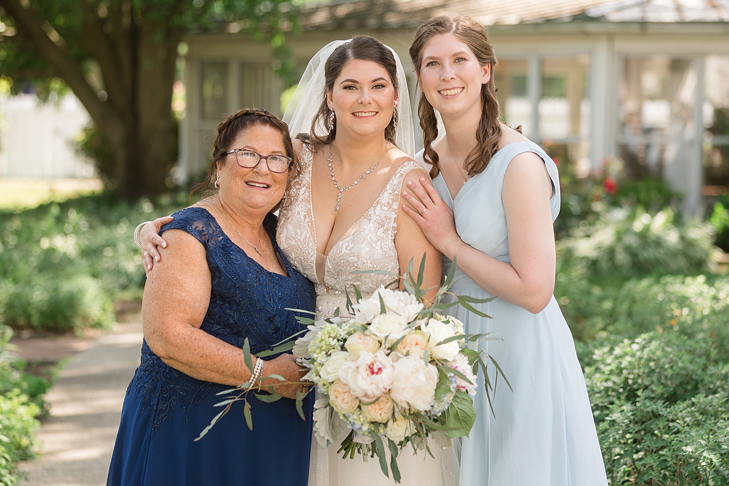 bride with family