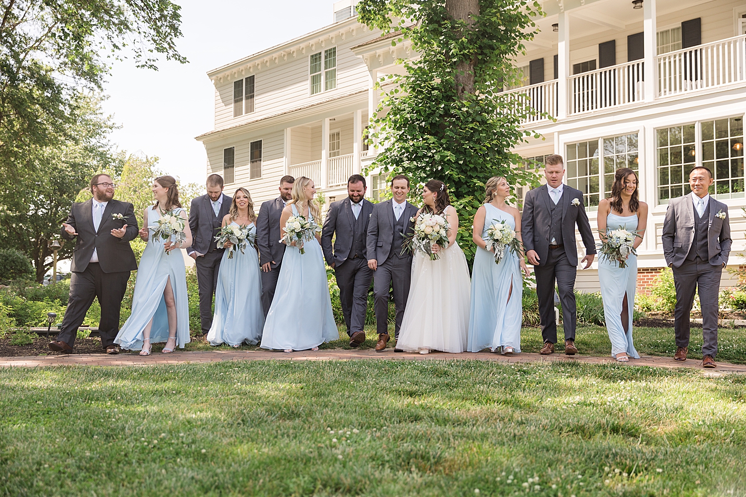 full wedding party portrait