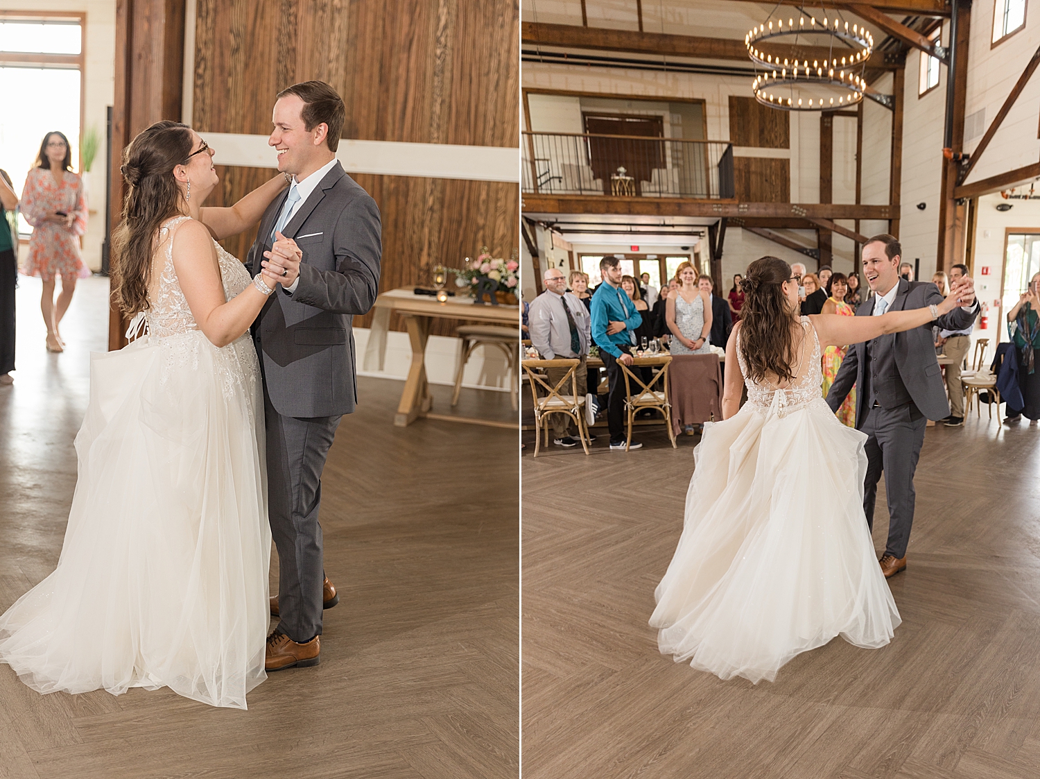 bride and groom first dance