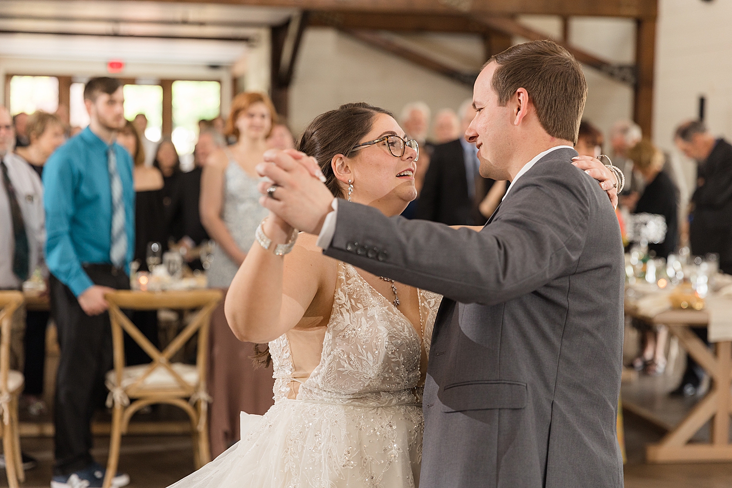 bride and groom first dance