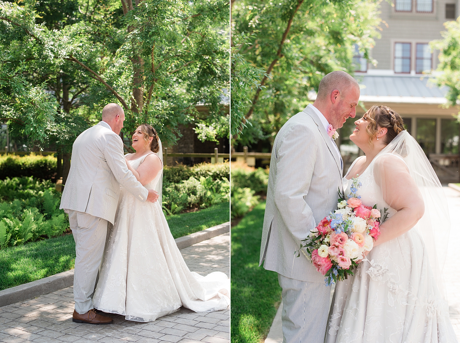 couple portrait summer wedding