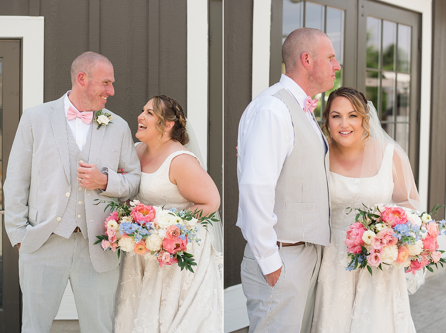 couple portrait summer wedding