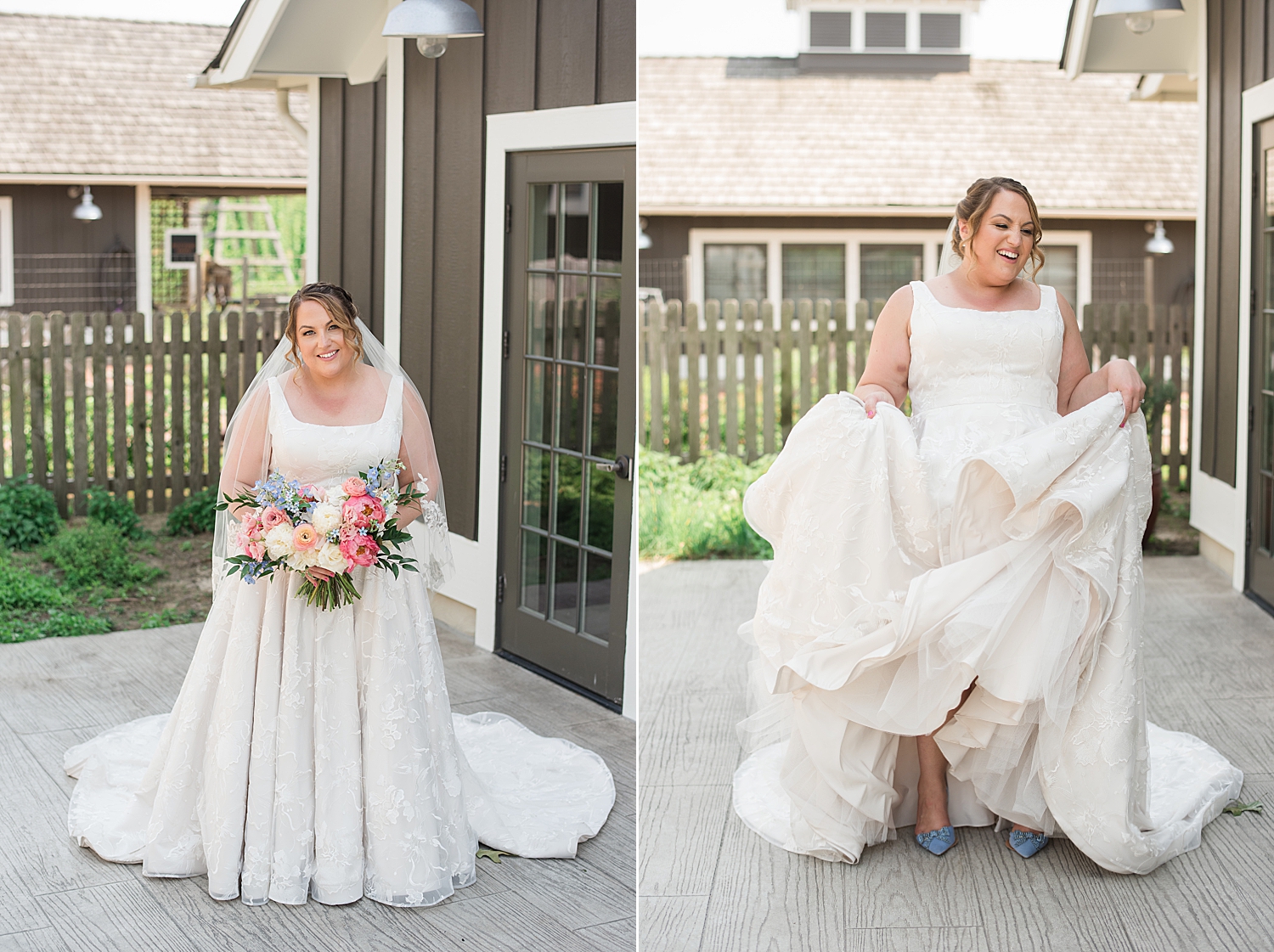 fun candid bridal portrait