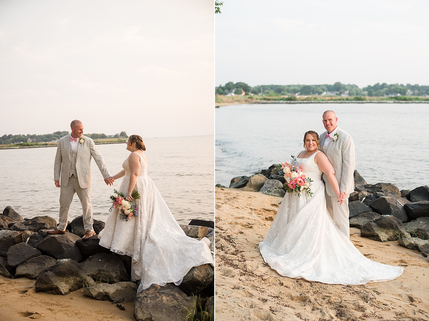  couple portrait on beach 